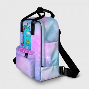 Among us Women’s backpack Rainbow Unicorn Idolstore - Merchandise and Collectibles Merchandise, Toys and Collectibles