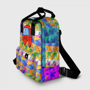Women’s backpack Among Us Pattern Colored Idolstore - Merchandise and Collectibles Merchandise, Toys and Collectibles