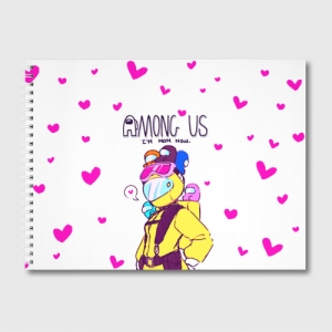 Merchandise Mom Now Sketch Album Among Us White Heart Emoji
