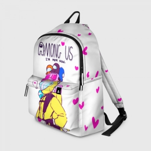 Merch Mom Now Backpack Among Us White Heart Emoji