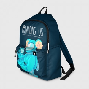 Cyan Backpack Among Us Spaceman Art Idolstore - Merchandise and Collectibles Merchandise, Toys and Collectibles 2