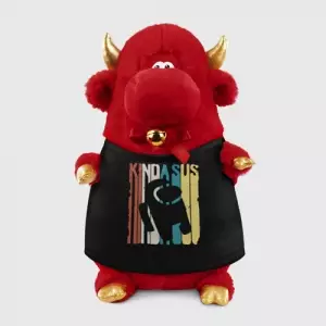 Buy plush bull kinda sus among us black - product collection