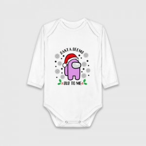 Buy child cotton bodywear santa seems sus among us - product collection