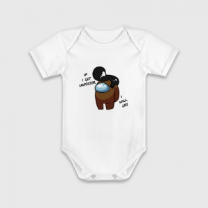 Buy brown crewmate child bodywear short sleeve among us cotton - product collection