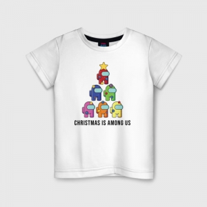 Buy kids cotton t-shirt christmas among us - product collection