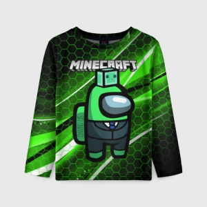 Merchandise Kids Long Sleeve Among Us Х Minecraft