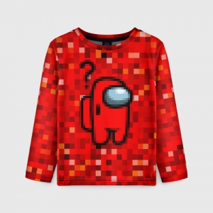 Collectibles Red Pixel Kids Long Sleeve Among Us 8Bit