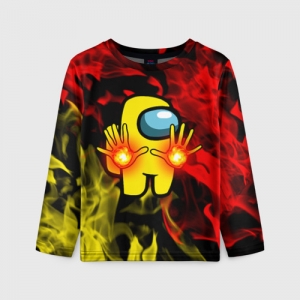Collectibles Fire Mage Kids Long Sleeve Among Us Flames