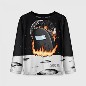 Collectibles Black Kids Long Sleeve Among Us Fire