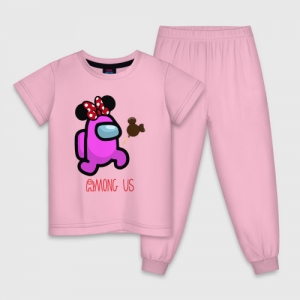 Merch Kids Cotton Pajama Among Us Minnie Mouse