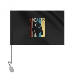 Car flag Kinda Sus Among us Black Idolstore - Merchandise and Collectibles Merchandise, Toys and Collectibles