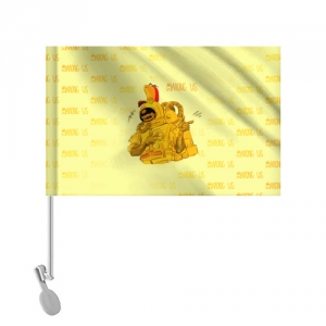 Car flag Among Us Yellow Imposter Pointing Idolstore - Merchandise and Collectibles Merchandise, Toys and Collectibles