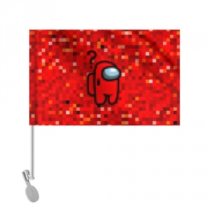Red pixel Car flag Among Us 8bit Idolstore - Merchandise and Collectibles Merchandise, Toys and Collectibles