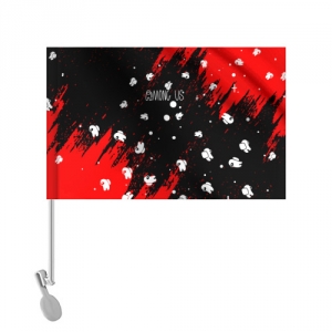 Car flag Among Us Blood Black Idolstore - Merchandise and Collectibles Merchandise, Toys and Collectibles