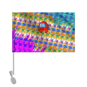 Car flag Among Us Pattern Colored Idolstore - Merchandise and Collectibles Merchandise, Toys and Collectibles