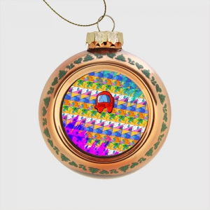Glass christmas bauble Among Us Pattern Idolstore - Merchandise and Collectibles Merchandise, Toys and Collectibles 2