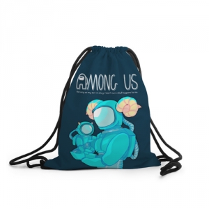 Merchandise Cyan Sack Backpack Among Us Spaceman Art