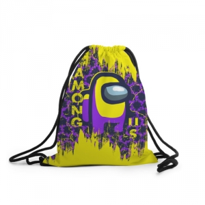 Merch Purple Sack Backpack Among Us Yellow