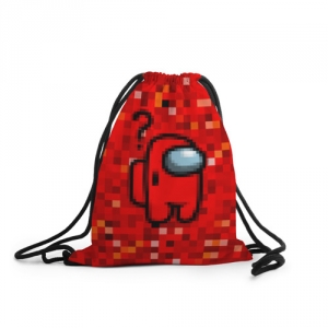 Merch Red Pixel Sack Backpack Among Us 8Bit