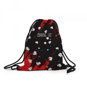 Merchandise Sack Backpack Among Us Blood Black