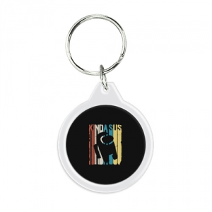 Round keychain Kinda Sus Among us Black Idolstore - Merchandise and Collectibles Merchandise, Toys and Collectibles