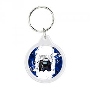 Buy round keychain swat among us white blue - product collection
