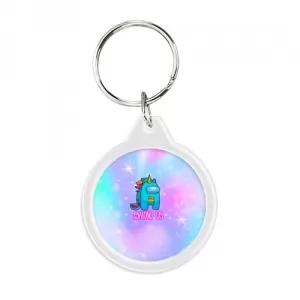 Buy among us round keychain rainbow unicorn - product collection