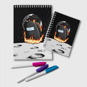 Black Notepad Among Us fire Idolstore - Merchandise and Collectibles Merchandise, Toys and Collectibles 2