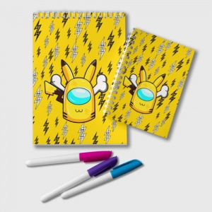 Yellow Notepad Among us Pikachu Idolstore - Merchandise and Collectibles Merchandise, Toys and Collectibles 2