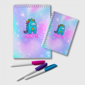 Collectibles Among Us Notepad Rainbow Unicorn