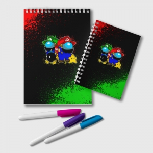 Collectibles Notepad Among Us Mario Luigi