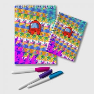 Collectibles Notepad Among Us Pattern Colored