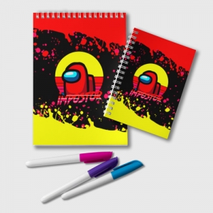Notepad Among Us Impostor Red Yellow Idolstore - Merchandise and Collectibles Merchandise, Toys and Collectibles 2