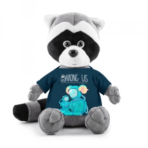 Cyan Plush raccoon Among Us Spaceman Art Idolstore - Merchandise and Collectibles Merchandise, Toys and Collectibles 2