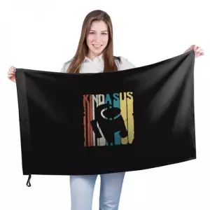 Buy large flag kinda sus among us black - product collection