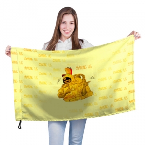 Buy large flag among us yellow imposter pointing - product collection