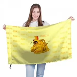 Buy large flag among us yellow imposter pointing - product collection