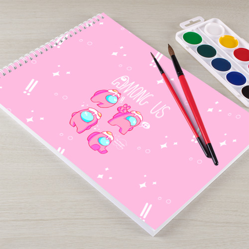 Pink Sketchbook Among Us Egg Head - Idolstore - Merchandise And