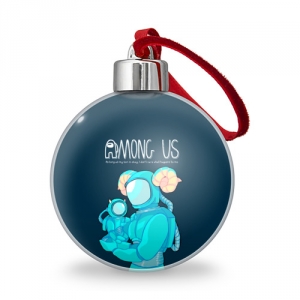 Merchandise Cyan Christmas Tree Ball Among Us Spaceman Art