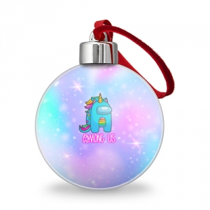Merchandise Among Us Christmas Tree Ball Rainbow Unicorn