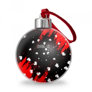 Merch Christmas Tree Ball Among Us Blood Black