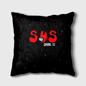 Merchandise Cushion Among Us Sus Red Imposter Black Pillow