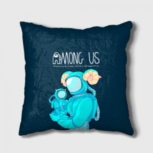 Merchandise Cyan Cushion Among Us Spaceman Art Pillow