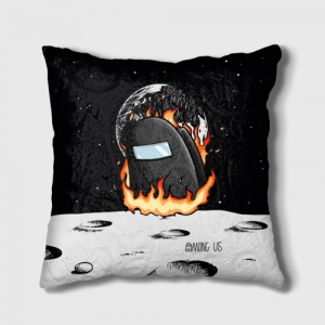Merchandise Black Cushion Among Us Fire Pillow
