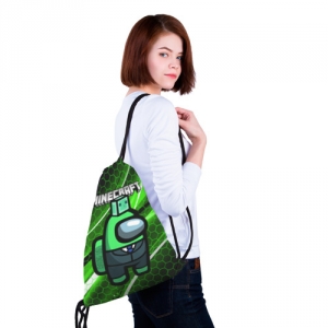 Sack backpack Among Us х Minecraft Idolstore - Merchandise and Collectibles Merchandise, Toys and Collectibles