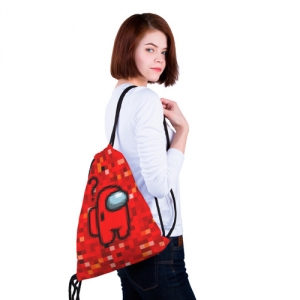 Red pixel Sack backpack Among Us 8bit Idolstore - Merchandise and Collectibles Merchandise, Toys and Collectibles