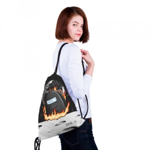 Black Sack backpack Among Us fire Idolstore - Merchandise and Collectibles Merchandise, Toys and Collectibles
