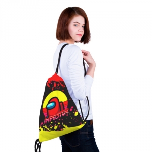 Sack backpack Among Us Impostor Red Yellow Idolstore - Merchandise and Collectibles Merchandise, Toys and Collectibles