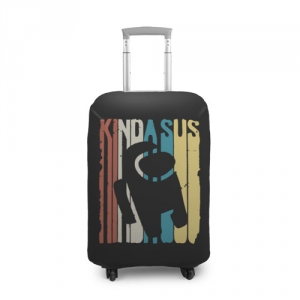 Merchandise Suitcase Cover Kinda Sus Among Us Black