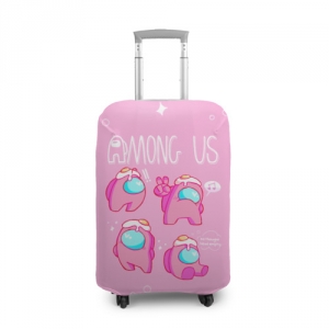 Buy pink suitcase cover among us egg head - product collection